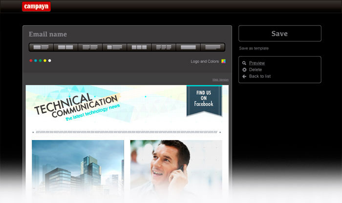 Design your email newsletter. Design your email newsletter.