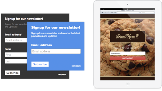 Create sign up forms